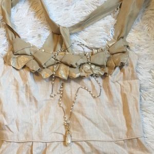 NWT JCREW Midi Dress With Bow And Satin Straps